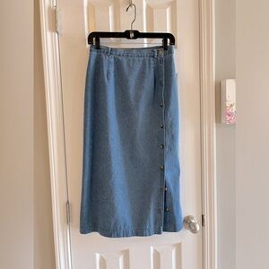 Vintage Charter Club Long Denim Skirt Sz 8